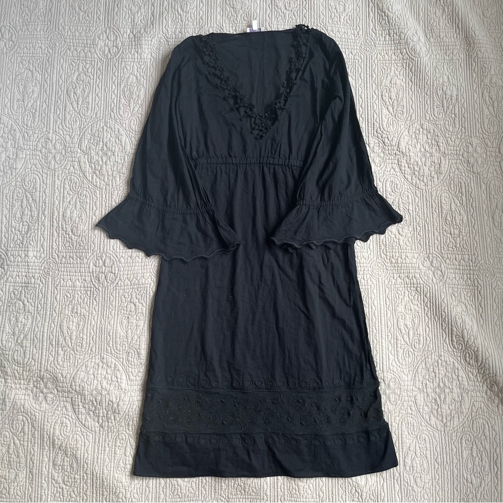 Allegra Hicks black cotton midi dress. Size 4. Perfect condition.
